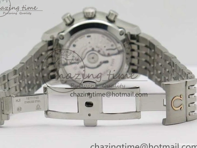 0403 HighQuality De Ville Chronograph SS OMF 1:1 Best Edition White Dial On SS Bracelet A 8151